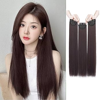 (新品)HairDre ダークブラウン クリップ式ウィッグ ポニーテール ウィッグ エクステ ダークブラウン 55cm クリップ